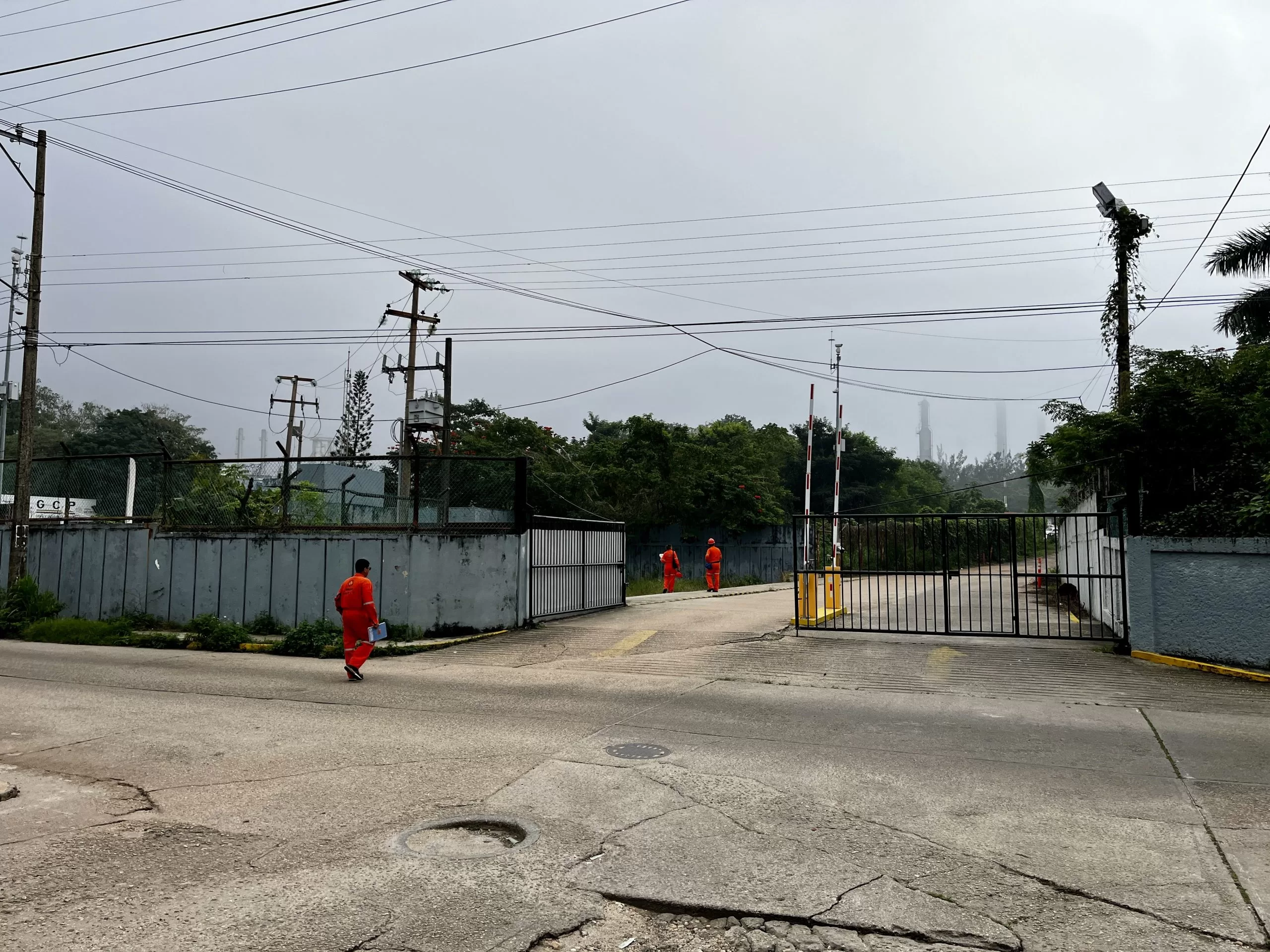 Pemex workers entering a gas refinery in Minatitlan. Oil giant Pemex emissions threaten Mexico's net zero goal